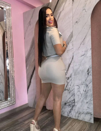 Conjunto 3 prendas falda